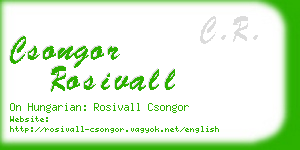 csongor rosivall business card
